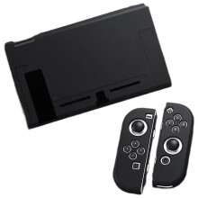 Protective Case for OLED Console and Joy-Cons, Can Be Inserted in Dock with Shell Black