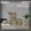 Oypla Oypla 5 Piece Cream Kitchen Canister Storage Tin Set Bread Biscuits Tea Sugar Coffee 16