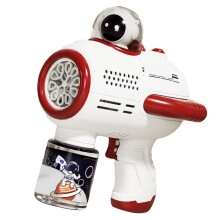 Macchina per bolle portatile con 10 fori, colore astronauta rosso, regalo divertente per all'aperto