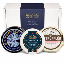 Triple Truffle Tasty Treat - 3 x Truffle Cheeses - Snowdonia 150g, Godminster 200g with Curds & Croust 165g