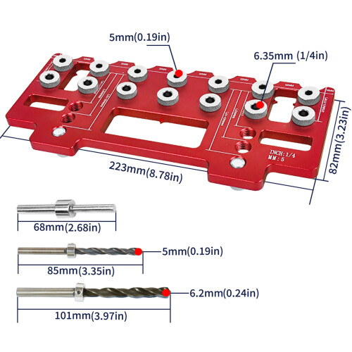 Cabinet Handle Drill Guide Template – Durable Door & Hinge Hole Marking Tool 1