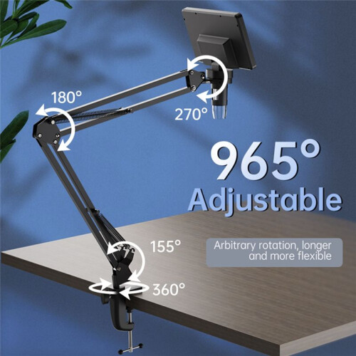 RIEVBCAU Flexible Microscope Arm Stand,Adjustable Metal Bracket Coin Microscope Mount Compatible with DM4 DM7 DM9