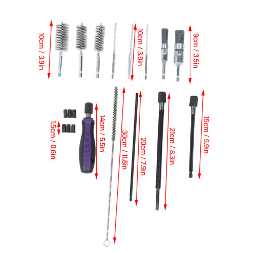 19 Pcs Drill Wire Brush Set for Engine Cleaning, Rust & Oil Removal 1
