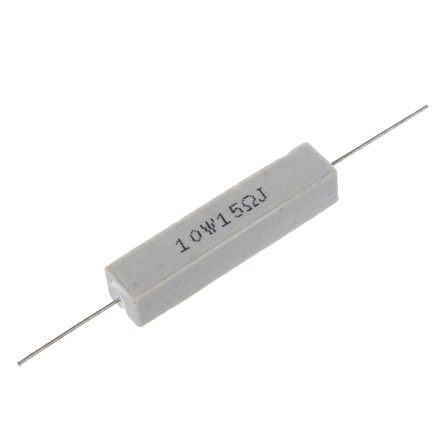 10 Pcs 10W Watt 15 Ohm 5% Wirewound Ceramic Cement Resistor 1