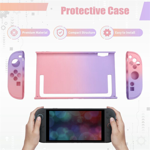 For  Switch2 Protective Case Put in Dock Split Type Protective Shell Shockproof Design Cover for Switch2 D 1