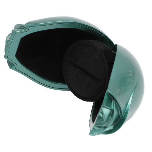 Grüne Ringbox in Rosenform 7,3  5,5 cm Ø 4,2 cm 2