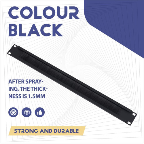 1Pcs 1U 19Inch RACK MOUNT Blanking Plate Rack Mounting Blank Network Brush Panel Server Cabinet Cable Management 1
