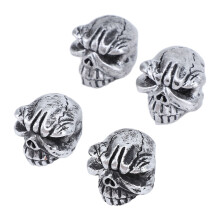 4PCS Skull Style Universal Tire Valve Stem Caps for Car Truck Bike Motorcycle