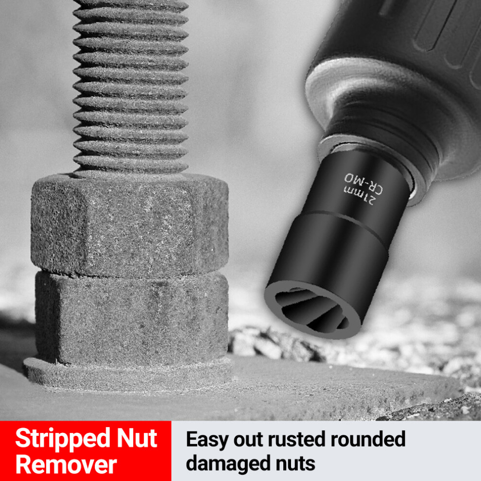 Extraction Socket Kit 5Pcs 1/2Â For Rusted Rounded & Damaged Nuts And Bolts 8761386061123