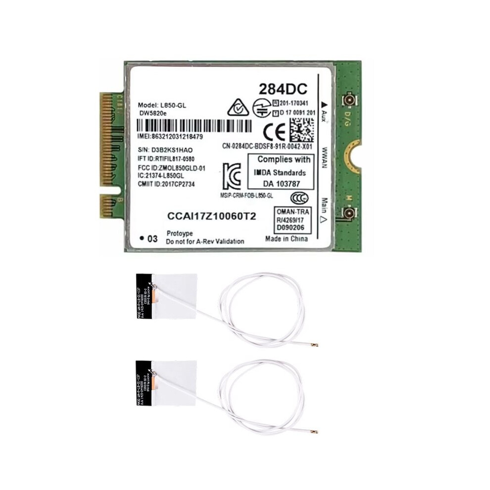 L850-Gl Dw5820e 284Dc 4G Wwan Card Lte/Wcdma Module 0284Dc For Laptop 3500 5400 4712697346472