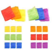 24Pcs Kids Juggling Scarves Dance Music Scarves Colorful Scarves Movement Scarves Rhythm Scarves for Children Movement