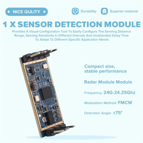 Sensor Detection Module 24G Human Presence Sensing  Module LD2412 Millimeter Wave  Wide Angle Detection Module 1