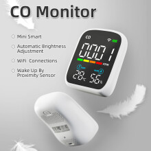 Détecteur de CO portable 1200mAh WIFI Écran LED 70x84x35mm