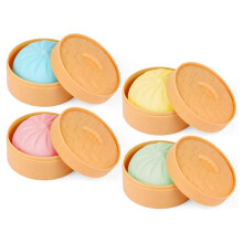 4 PCS Colorful Dumpling Stress Balls Fidget Sensory Toy,Squeeze Dough  Stress Relief Hand Toy,Bun