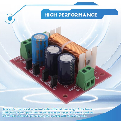 400W Speaker Crossover 2 Way High-Low 4-16 Ohm Frequency Divider for Speaker 1