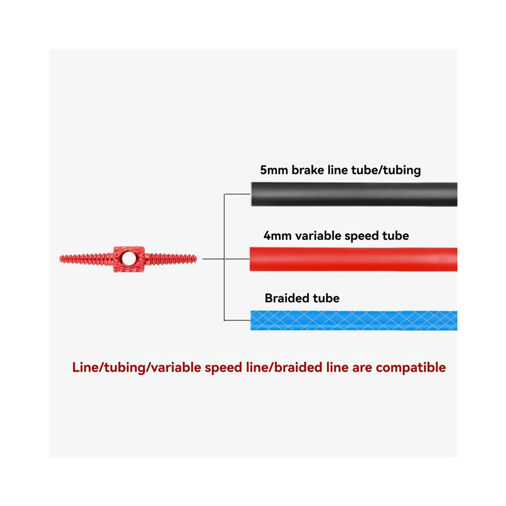Mountain Bike Brake Tube Connector Variable Speed Tubing Through Connector Bicycle Cable Wiring Tool Black 6033072610796