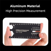 Guitar String Action Measuring Ruler Aluminum Alloy Tool for Electric Bass Acoustic Guitar Strings Instruments