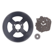 Reinforced Roller Chain for Electric Scooters, Corrosion Resistance Chain with Chain Jumping Reduction, Long Lasting Drive Chain for Dirt Bikes ATVs