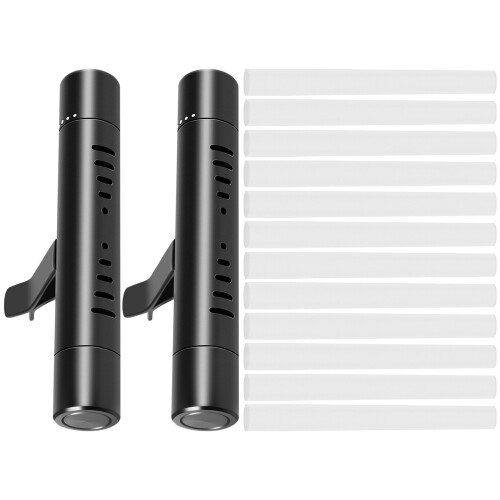 2 Pezzi Diffusore Olio Auto Diffusore Auto Sfiato Clip con 12X Ricarica-Auto Deodorante-Auto Profumo-Auto Diffusore Olio Sfiato