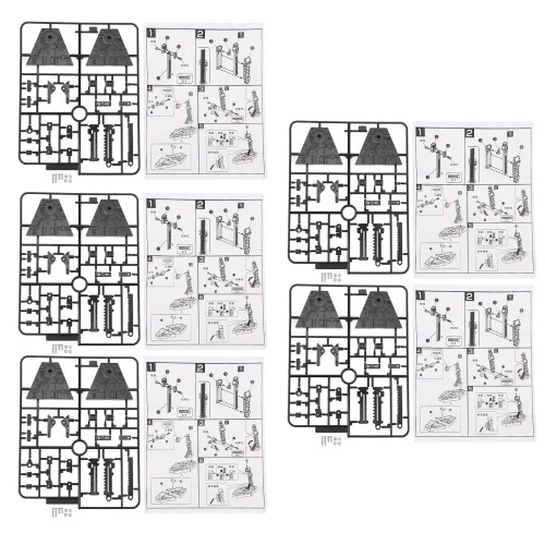 Set di 5 supporti in ABS per action figure per modelli 1/144, nero 2