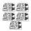 Set di 5 supporti in ABS per action figure per modelli 1/144, nero 14
