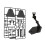 Set di 5 supporti in ABS per action figure per modelli 1/144, nero 15