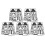 Set di 5 supporti in ABS per action figure per modelli 1/144, nero 16