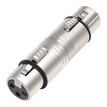 XLR Female to Female Adapter XLR 3 Pin to 3 Pin Microphone Adapter Audio Microphone Adapter Connector for Mic Mixer