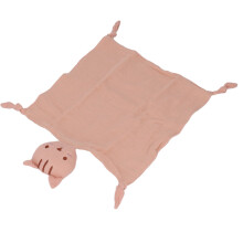 Animal Snuggler Lovey Blanket Dusty Pink 28x39cm Cotton Baby Security