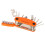 Outil multifonction vélo 20-en-1, compact, portable, orange 15