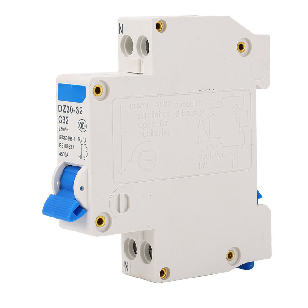 Short Circuit Protection Miniature Circuit Breaker, Quick Response Breaker Box Flame Retardant Material Rail Mountable Overload Protection Dual In 9489952177663