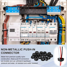 100 Stuks Insteekkabelconnectoren, 3/8-1/2 Inch Insteekconnector Kunststof Elektriciteitskastdraad voor Romex 1/2 Inch Knock-Outs