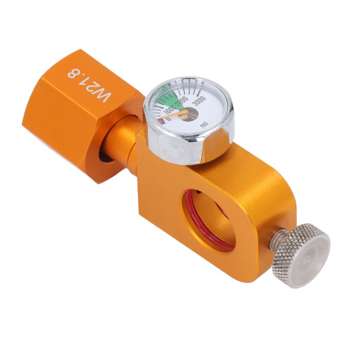 W21.8 Soda-Carbonator-Refilladapter mit Manometer, Edelstahl 1