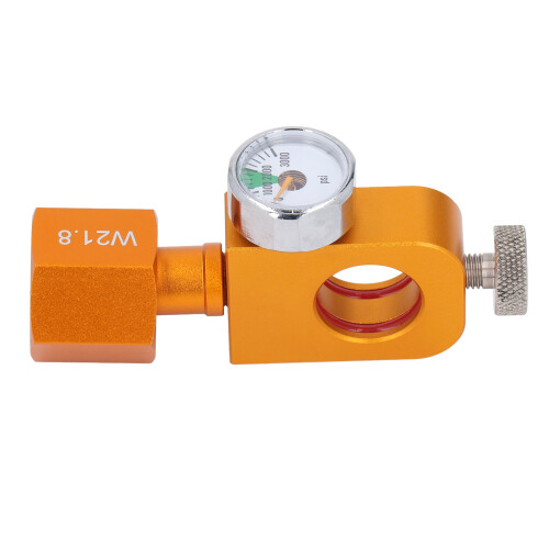 W21.8 Soda-Carbonator-Refilladapter mit Manometer, Edelstahl 2