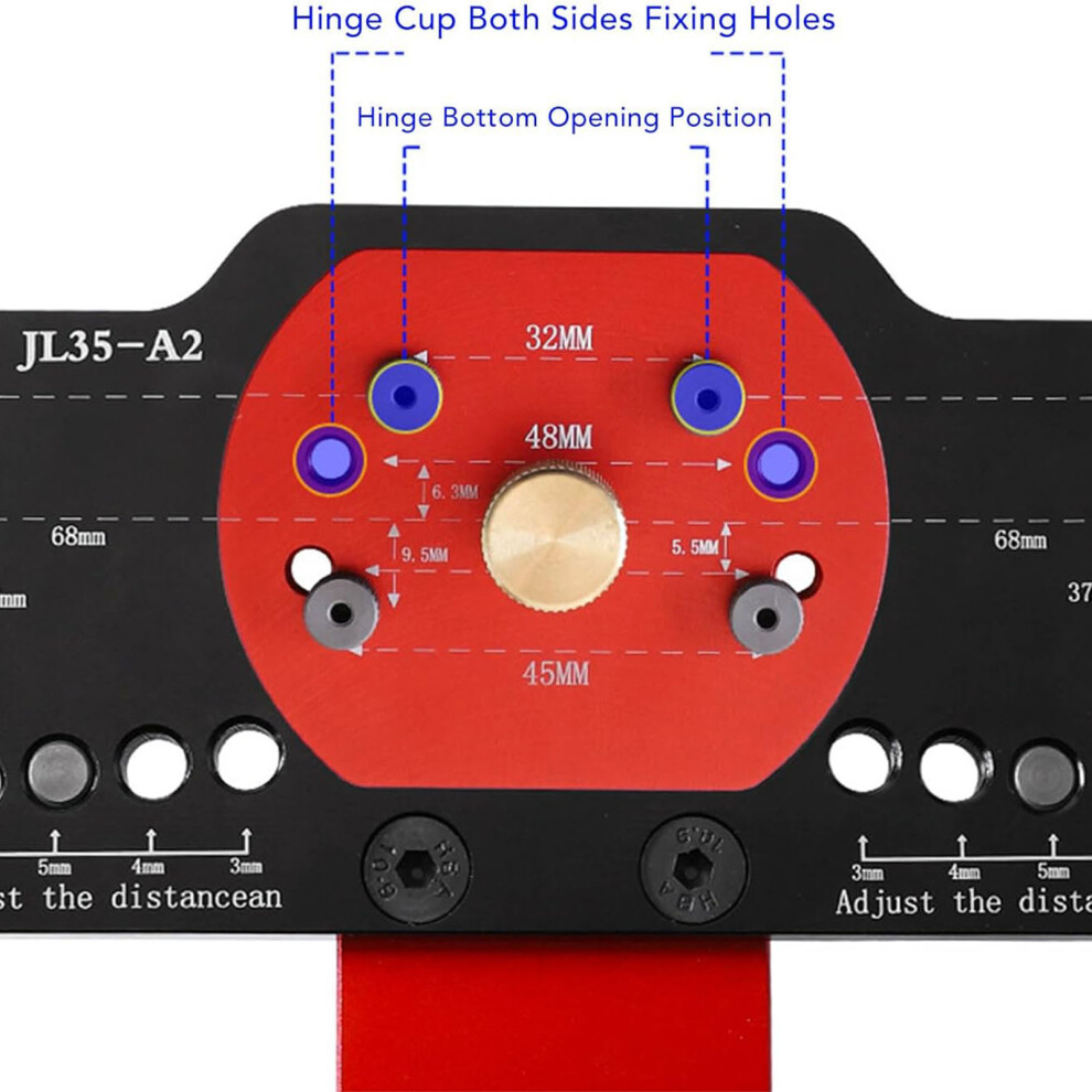 35mm Aluminium Hinge Drilling Jig