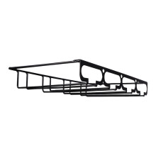 Black Wine Glass Holder Hanging Rack for Home Office Bar Use