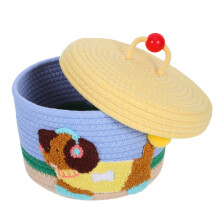 2Pcs Portable Cotton Rope Baby Keepsake and Desktop Storage Baskets