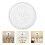 White Embossed Round Ceiling Medallion Cover for Pendant Light 9