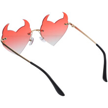 Unisex Sonnenbrille Herzform in Wassermelonenrot Stk Metall
