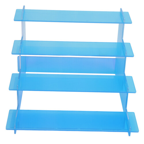 4-Etagen Displayregal bunt 24  24  14,5 cm