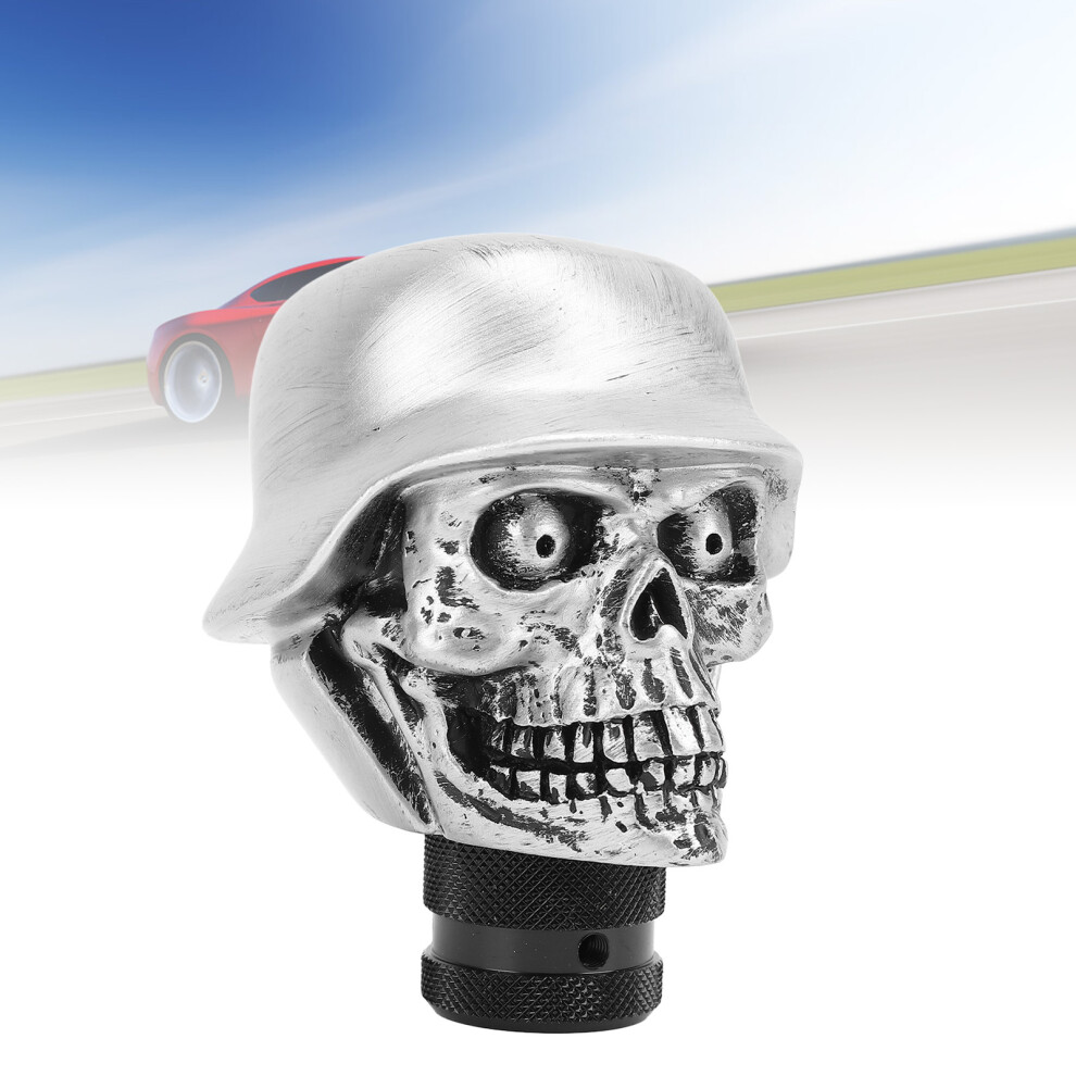 Resin Skull Gear Shift Knob 8Mm 10Mm 12Mm Adapters For Most Manual Cars Silver 7891386068776