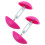 2Paires Ajusteurs Chaussures Rose ABS Portable Pour 3