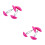 2Paires Ajusteurs Chaussures Rose ABS Portable Pour 7