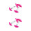 2Paires Ajusteurs Chaussures Rose ABS Portable Pour 10