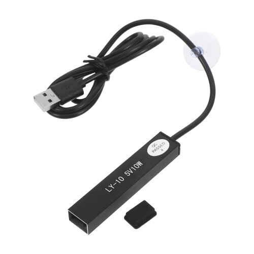 Mini USB Aquarium Heater Black ABS Compact Betta Fish Tank Warmer