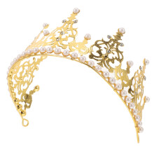 1Stk Kinderkrone Hochzeit Haarschmuck Gold Legierung Strass