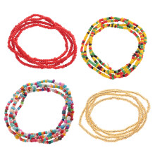 4Pcs Fashion Waist Chain for Women Glass Beads Bikini Chain Beach Wear
