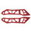 1Pair Durable Aluminum Windshield Bracket for Motorcycle Red Color 8