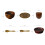 12Pcs Japanese Tableware Set Wood Bowl Spoon Fork Cup Use 2