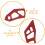 1Pair Aluminum Motorcycle Windshield Support Bracket Red Durable 6